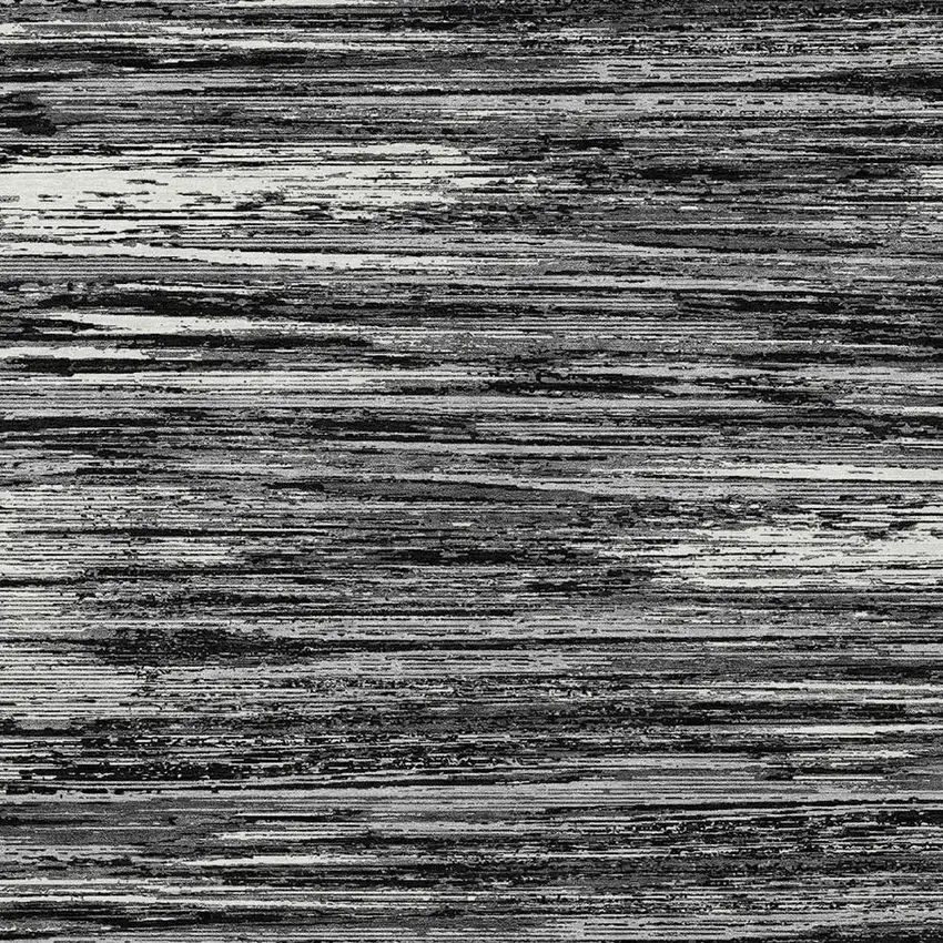 Black And Ivory Striped Washable Indoor Outdoor Area Rug Photo 5