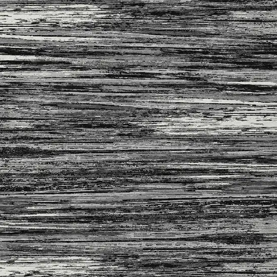 Black And Ivory Striped Washable Indoor Outdoor Area Rug Photo 6