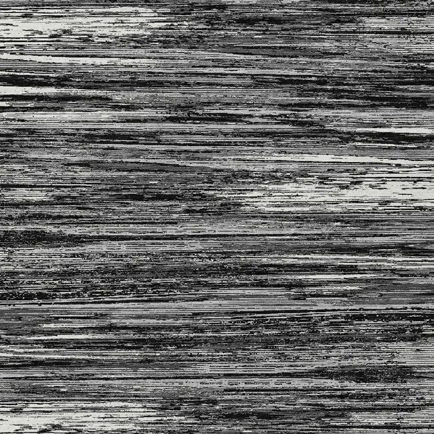 Black And Ivory Striped Washable Indoor Outdoor Area Rug Photo 6