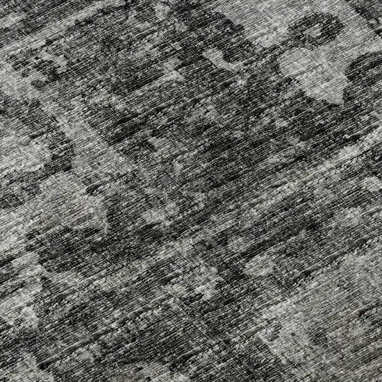 Black And Ivory Tribal Washable Indoor Outdoor Area Rug Photo 9