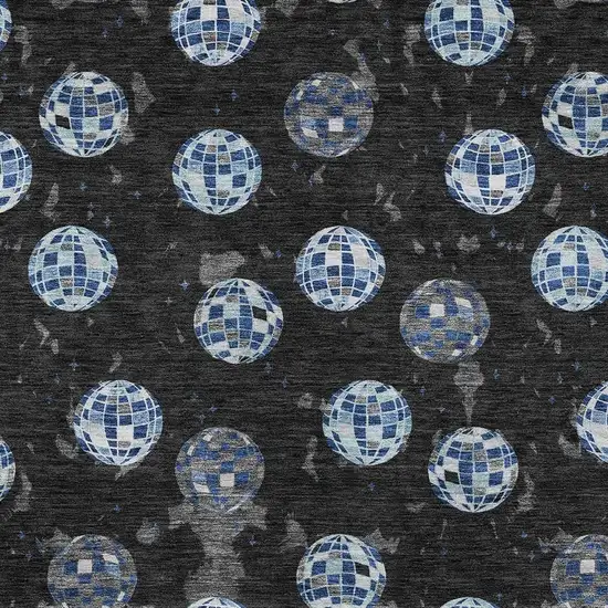 Black And Red Geometric Washable Indoor Outdoor Area Rug Photo 5