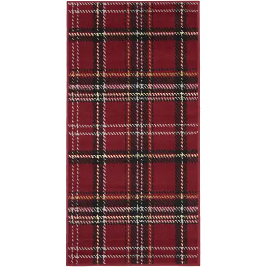 Black And Red Plaid Area Rug Photo 2