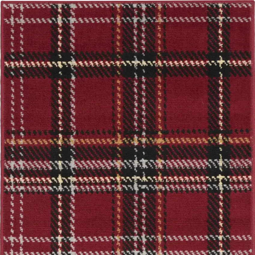 Black And Red Plaid Area Rug Photo 7