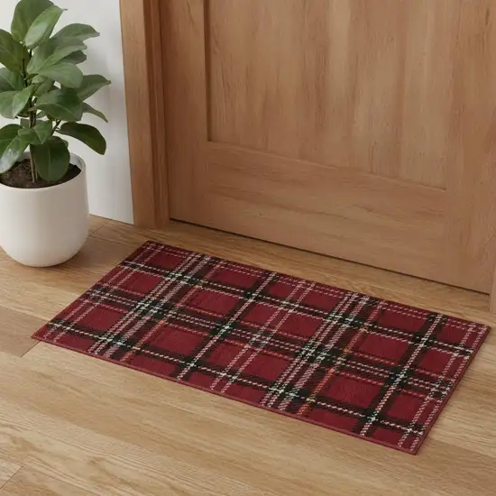 Black And Red Plaid Area Rug Photo 1
