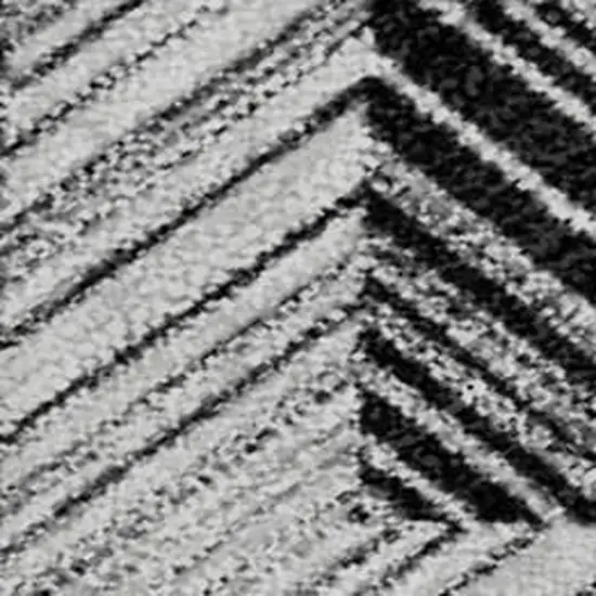 Black And Silver Geometric Washable Area Rug With UV Protection Photo 4
