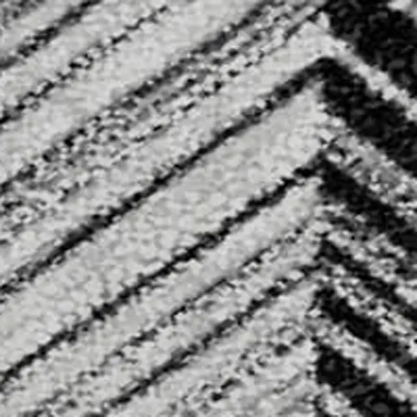 Black And Silver Geometric Washable Area Rug With UV Protection Photo 3