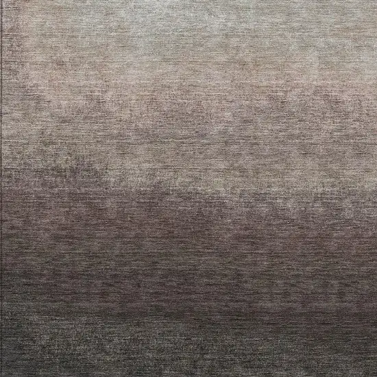 Black And Silver Ombre Washable Indoor Outdoor Area Rug Photo 3