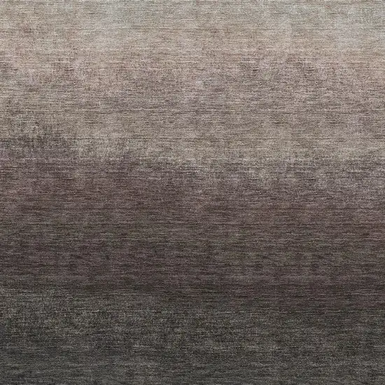 Black And Silver Ombre Washable Indoor Outdoor Area Rug Photo 3