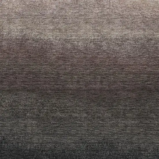 Black And Silver Ombre Washable Indoor Outdoor Area Rug Photo 3