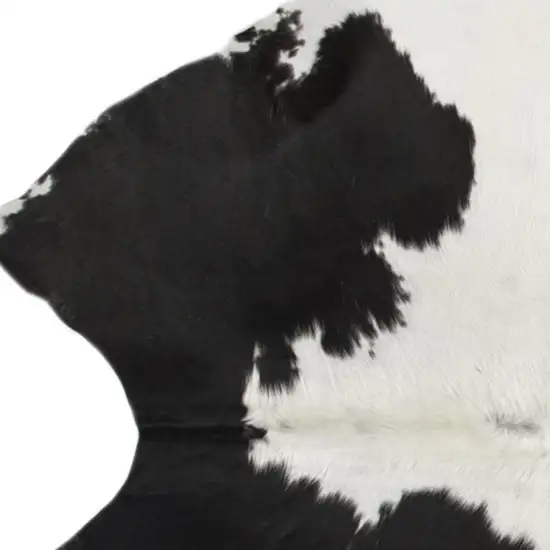 Black And White Cowhide Hand Knotted Area Rug Photo 4