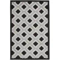 Photo of Black And White Gingham Non Skid Indoor Outdoor Area Rug
