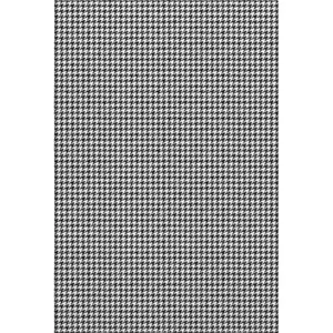 Photo of Black And White Houndstooth Washable Area Rug With UV Protection