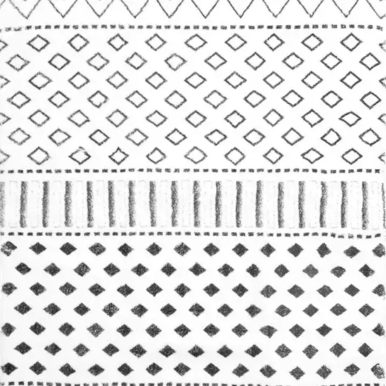 Black And White Moroccan Washable Area Rug Photo 3