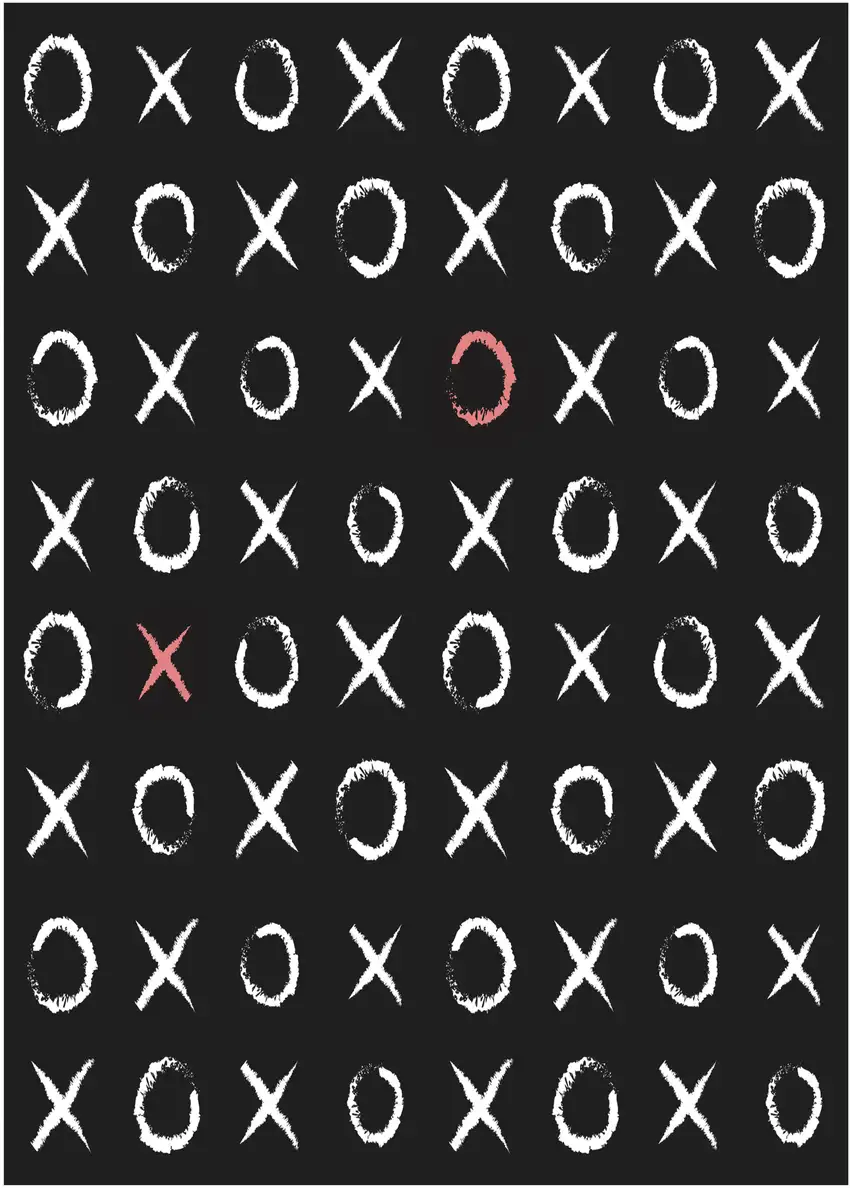 Black And White XOXO Youthful Washable Area Rug Photo 7