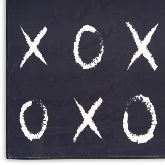 Black And White XOXO Youthful Washable Area Rug Photo 8