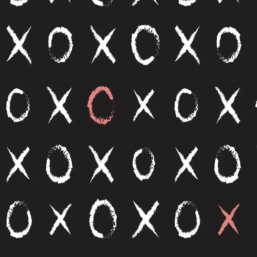 Black And White XOXO Youthful Washable Area Rug Photo 3