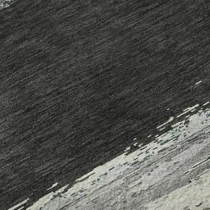 Photo of Black Beige And Blue Abstract Washable Area Rug With UV Protection