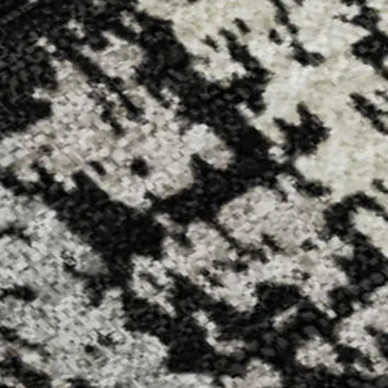 Black Beige And Gray Striped Washable Area Rug With UV Protection Photo 4