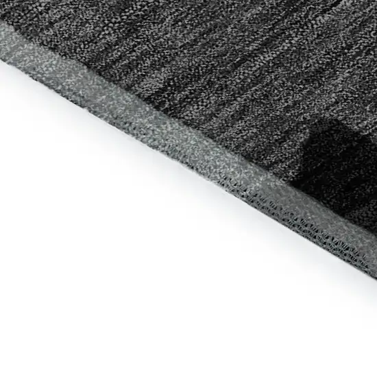 Black Beige And Silver Striped Washable Area Rug With UV Protection Photo 8