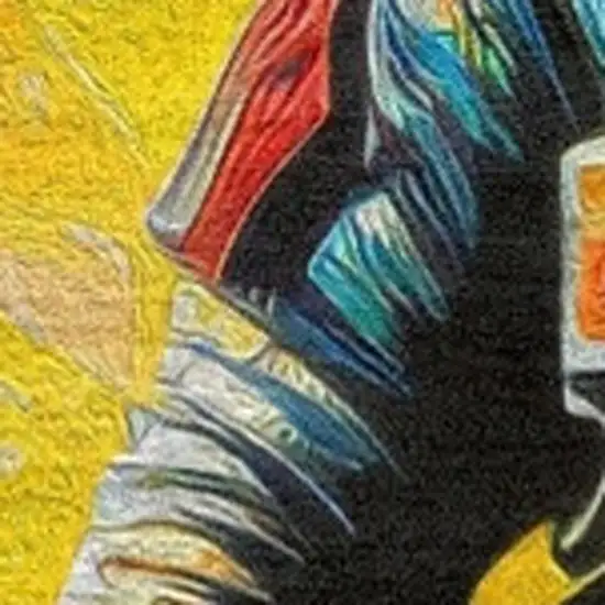 Black Blue And Orange Spaceman Youthful Washable Area Rug Photo 4