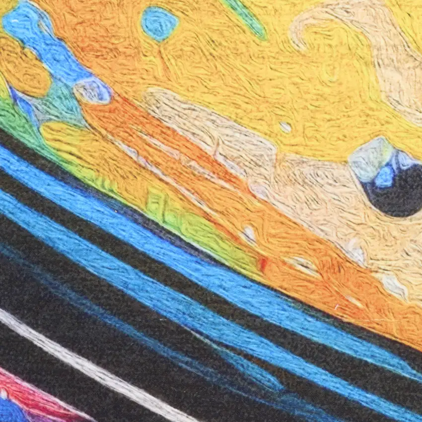 Black Blue And Orange Spaceman Youthful Washable Area Rug Photo 8