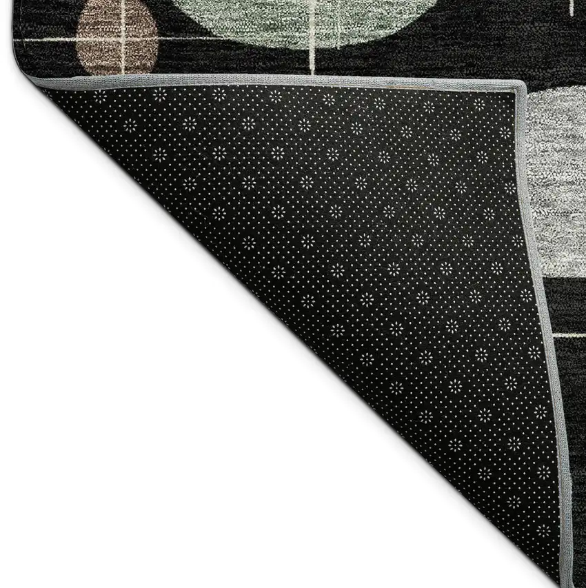 Black Brown And Gray Geometric Washable Indoor Outdoor Area Rug Photo 9