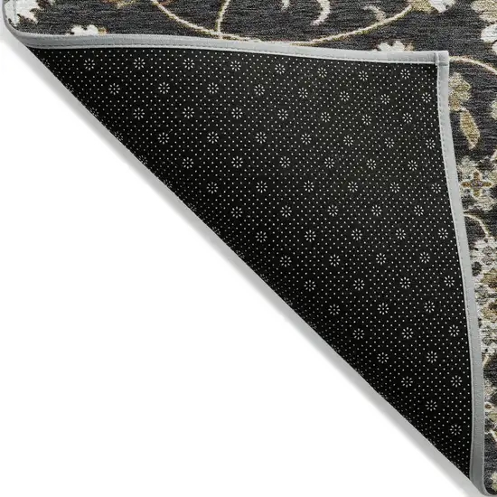 Black Brown And Ivory Moroccan Washable Indoor Outdoor Area Rug Photo 3