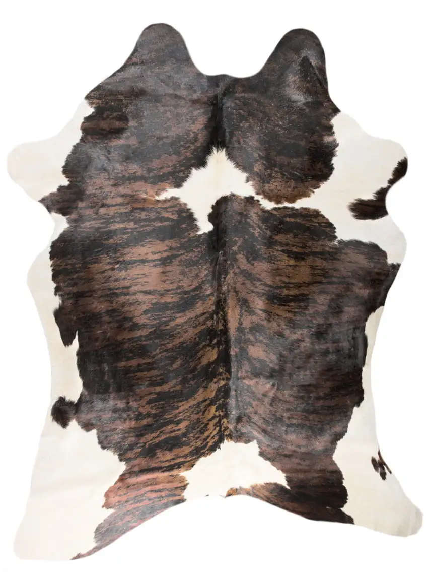 Black Brown And White Cowhide Hand Knotted Area Rug Photo 3
