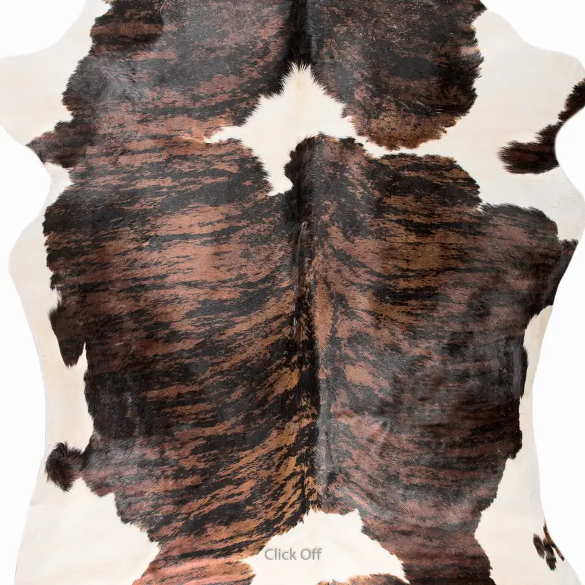Black Brown And White Cowhide Hand Knotted Area Rug Photo 8