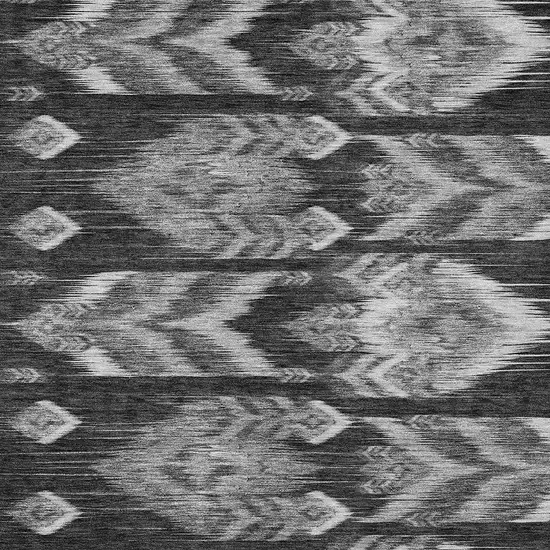 Black Charcoal And Silver Southwestern Washable Indoor Outdoor Area Rug Photo 7