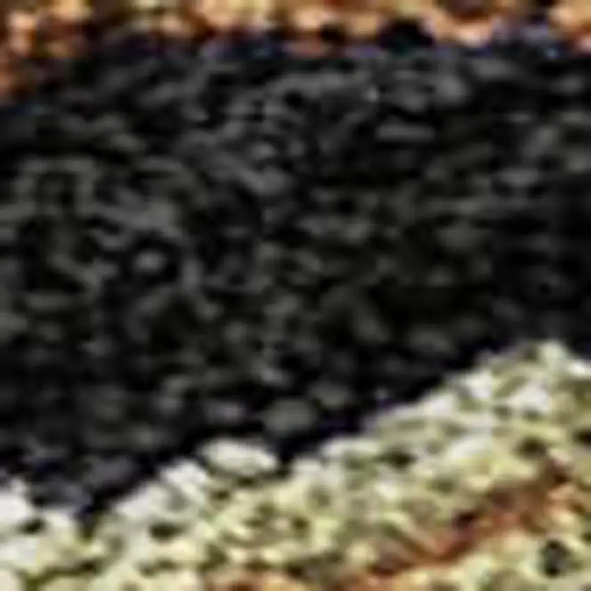 Black Copper And Red Floral Washable Area Rug With UV Protection Photo 2