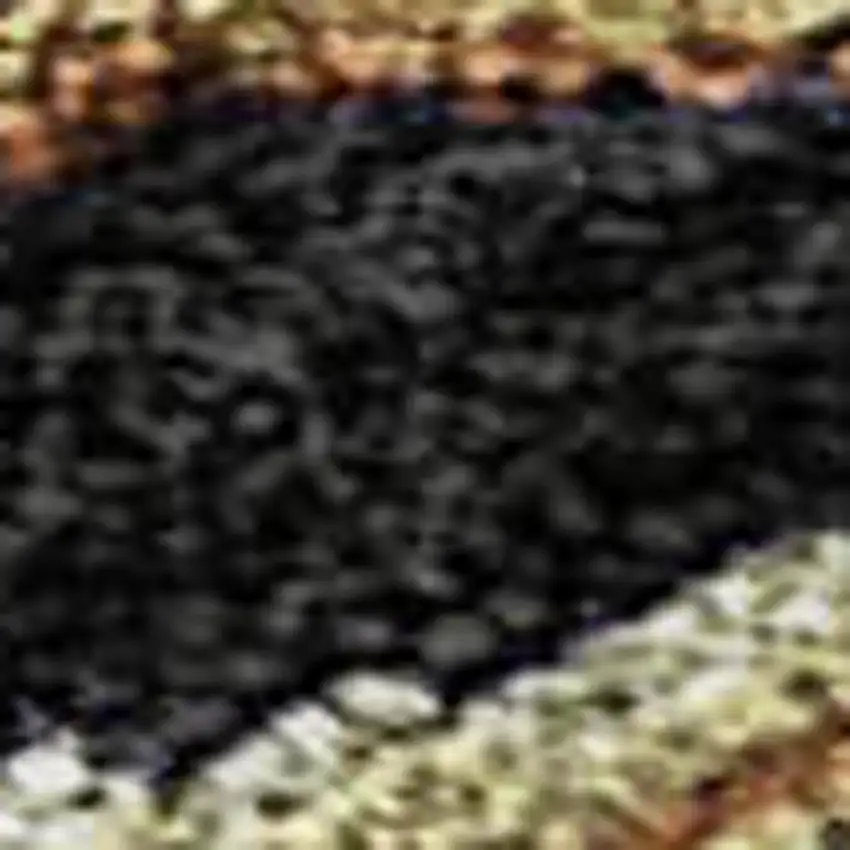 Black Copper And Red Floral Washable Area Rug With UV Protection Photo 2