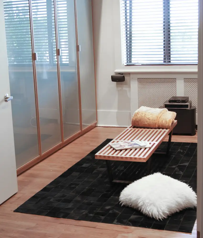 Black Cowhide Patchwork Area Rug Photo 2