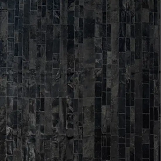 Black Cowhide Patchwork Area Rug Photo 9