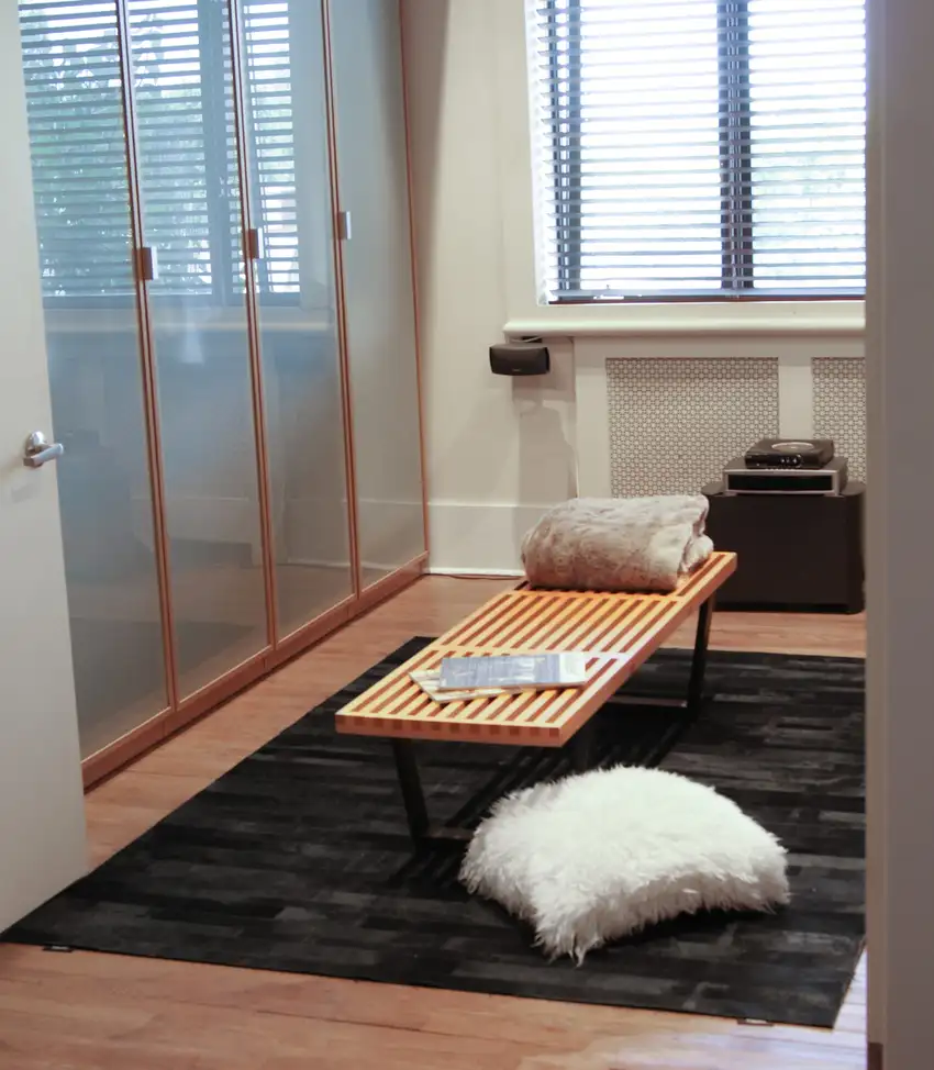 Black Cowhide Patchwork Area Rug Photo 5