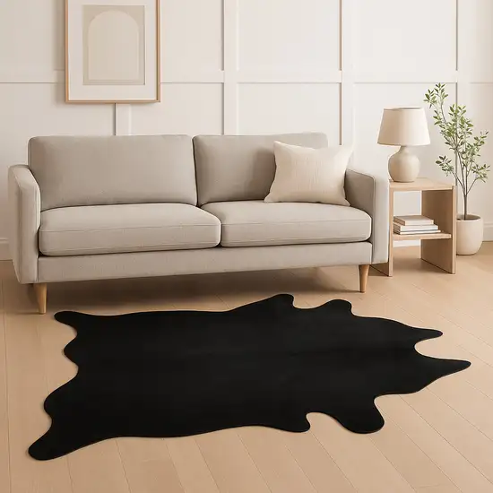 Black Cowhide Area Rug Photo 1