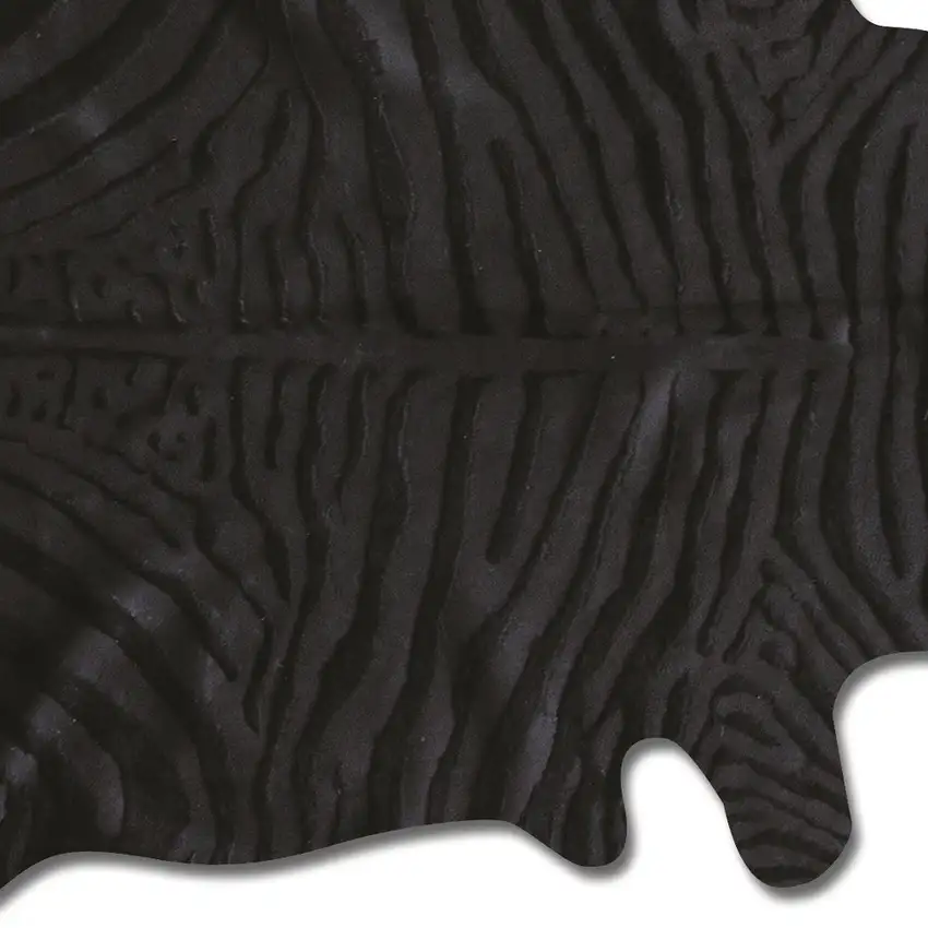 Black Cowhide Handmade Area Rug Photo 4