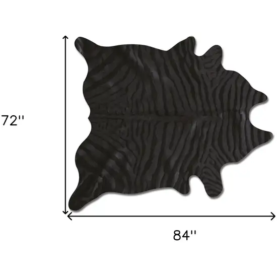 Black Cowhide Handmade Area Rug Photo 3