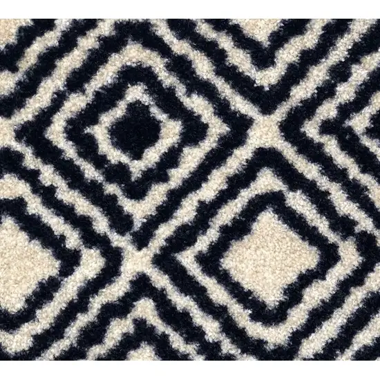 Black Diamond Washable Runner Rug Photo 2