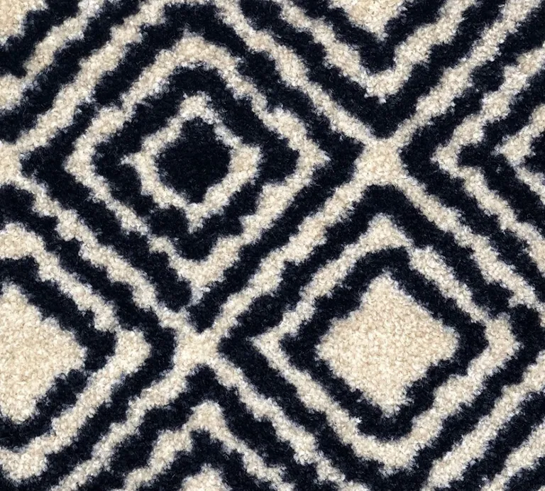 Black Diamond Washable Runner Rug Photo 2