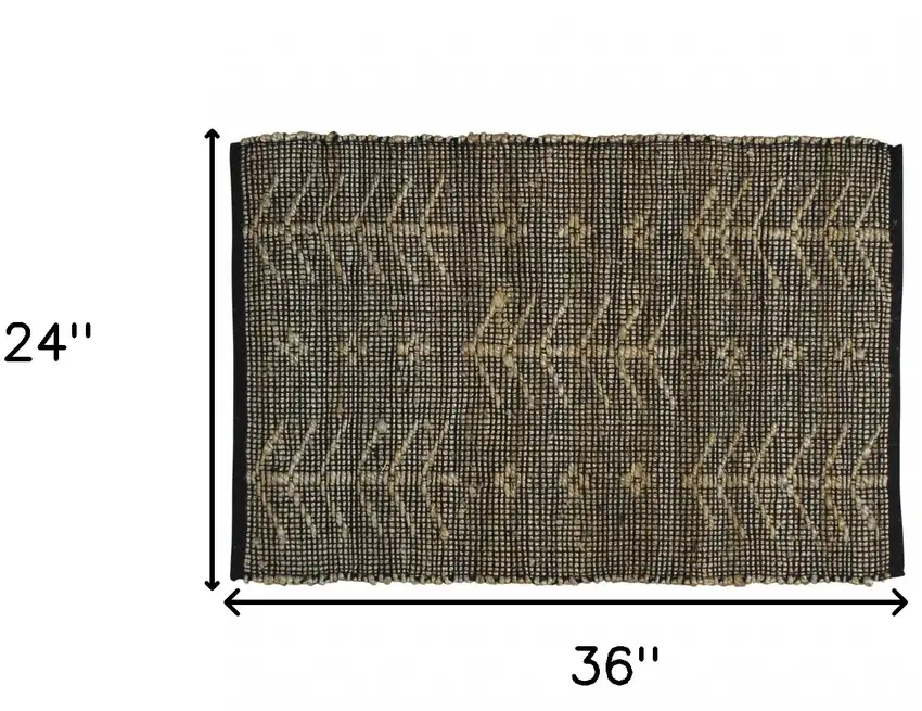 Black Distressed Tribal Scatter Rug Photo 4