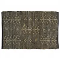 Photo of Black Distressed Tribal Scatter Rug