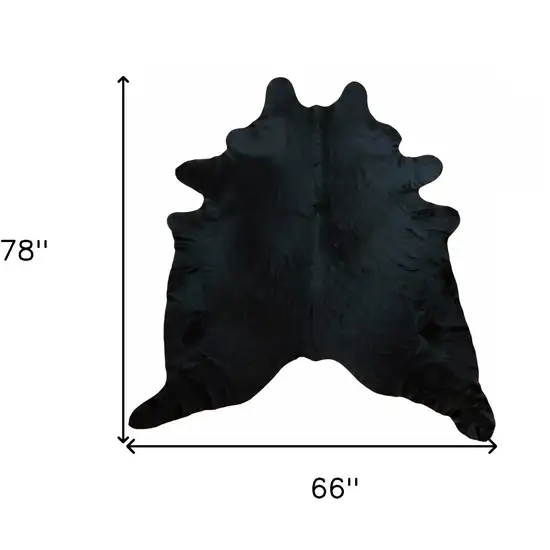 Black Cowhide Handmade Area Rug Photo 5