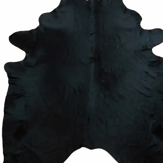 Black Cowhide Handmade Area Rug Photo 3
