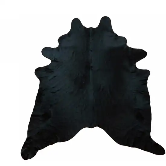 6.5 Ft  Black Dyed Brindled Cowhide Rug Photo 4