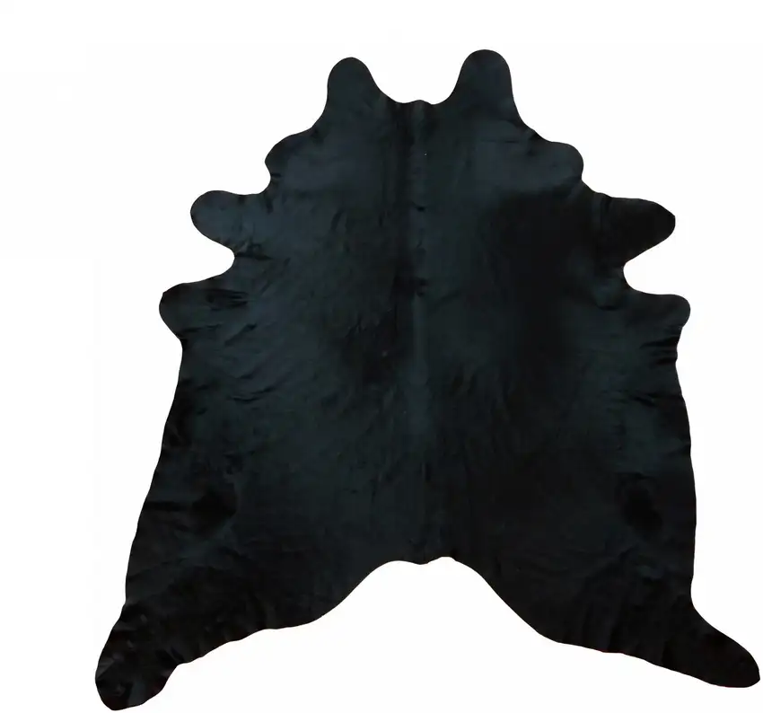 6.5 Ft  Black Dyed Brindled Cowhide Rug Photo 4