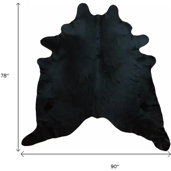 Black Cowhide Handmade Area Rug Photo 6