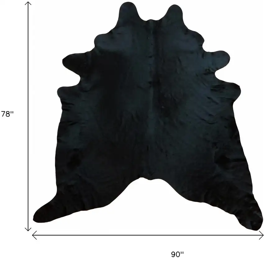 Black Cowhide Handmade Area Rug Photo 6