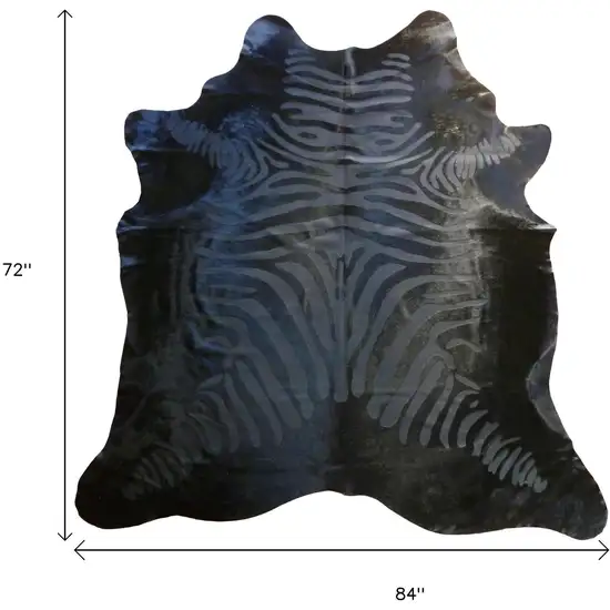 Black Cowhide Handmade Area Rug Photo 2