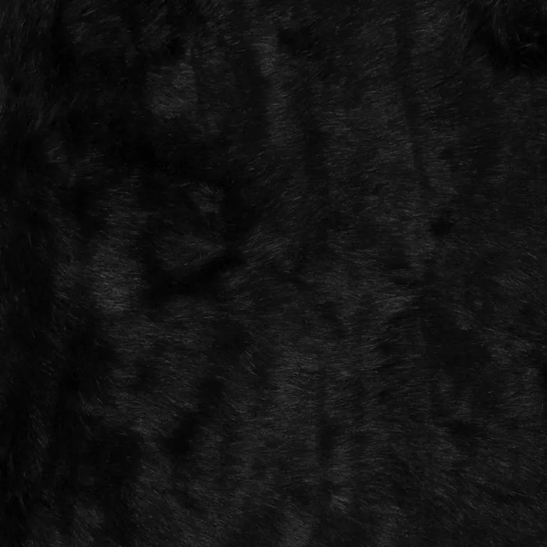Black Faux Rectangular - Area Rug Photo 4